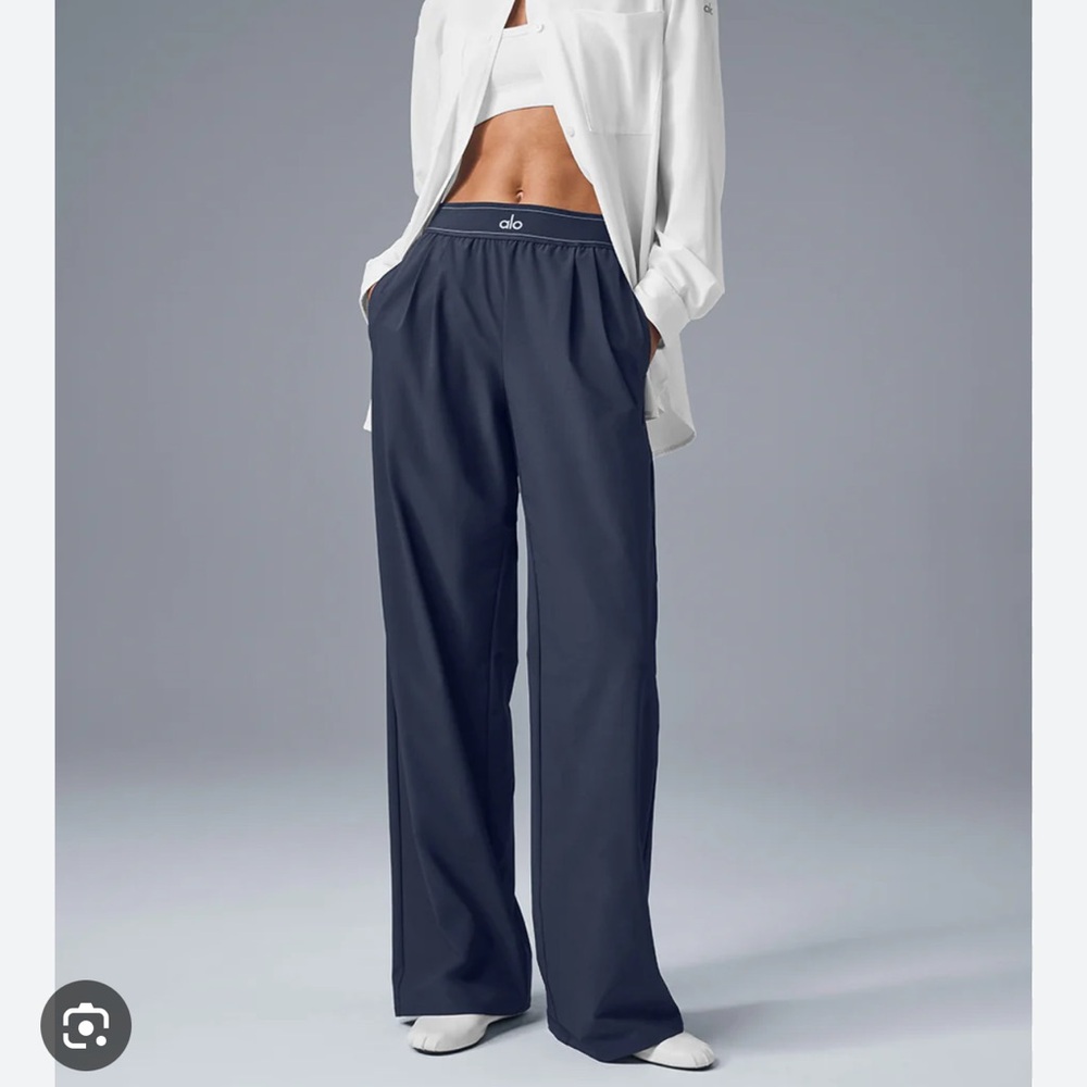 ALO Yoga Dark Blue Wide-Leg Pants